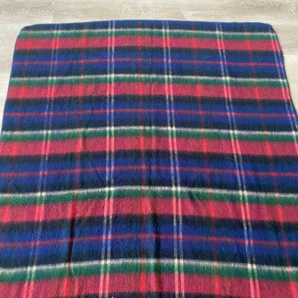 Vintage Ralph Lauren Plaid Blanket Throw Scarf 100% Acrylic - Picture 4 of 10